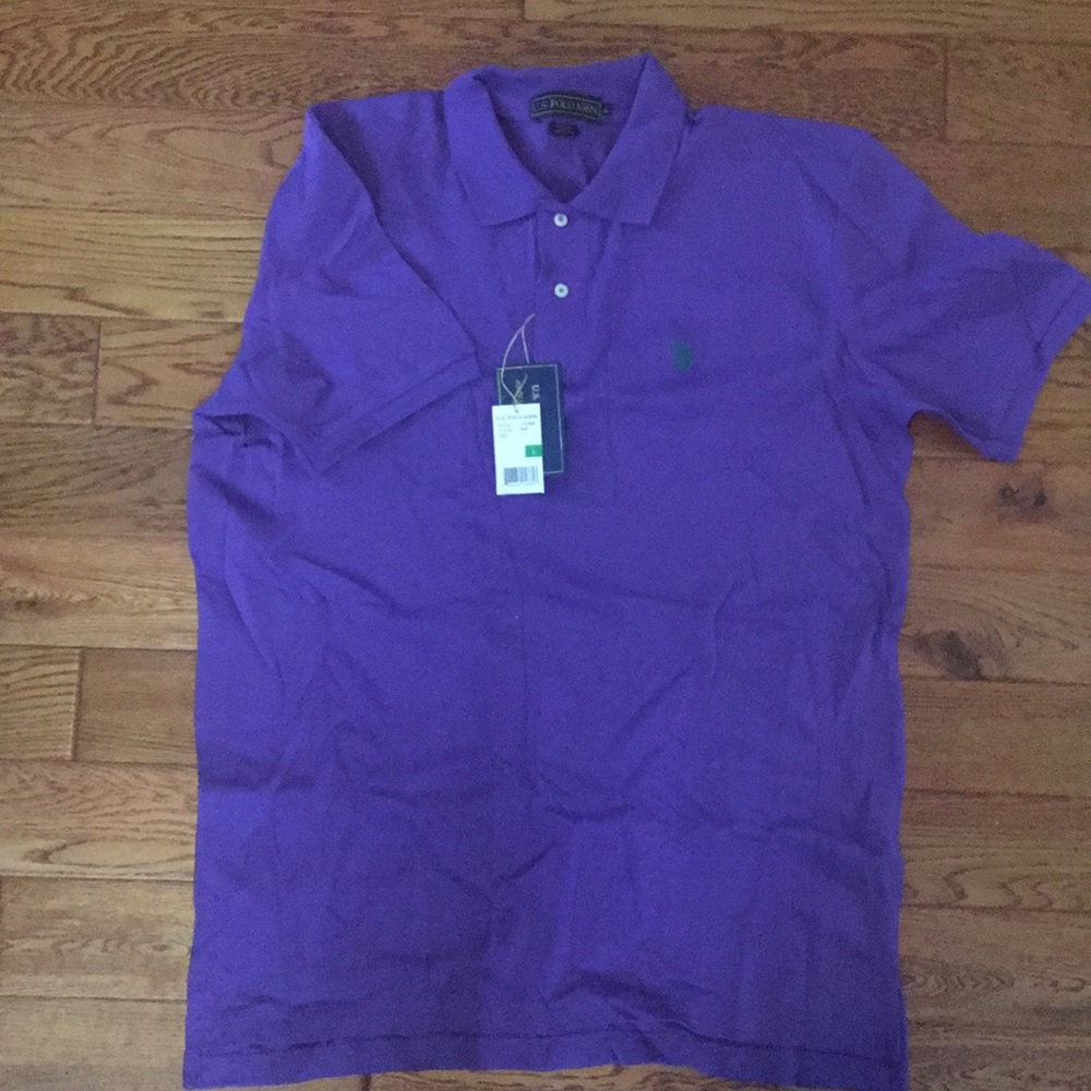 Purple Men’s Polo Assn with tags